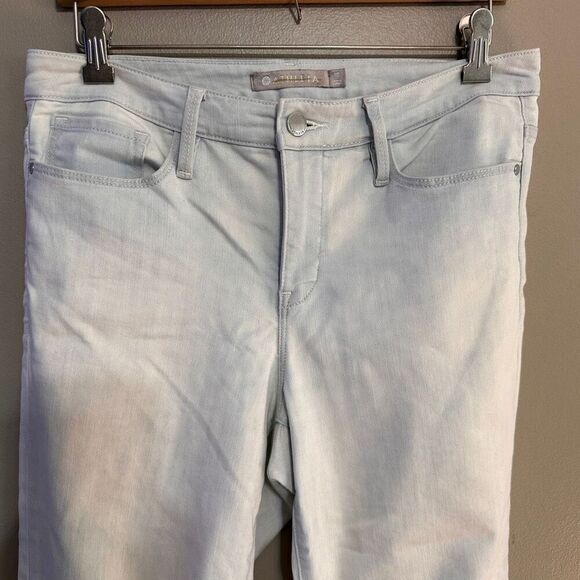 Athleta Sculptek Light Blue Skinny Jeans Size 10 ankle - Picture 4 of 7